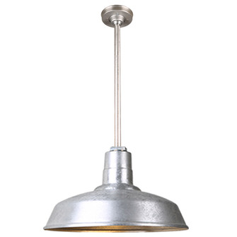 Warehouse One Light Pendant in Galvanized (381|H-QSN15116-SA-96/QSN24``ST3-96/QSNHSC-96)