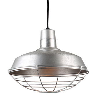 Warehouse One Light Pendant in Galvanized (381|H-QSN15116-C-96/QSNWGR-16``-96)