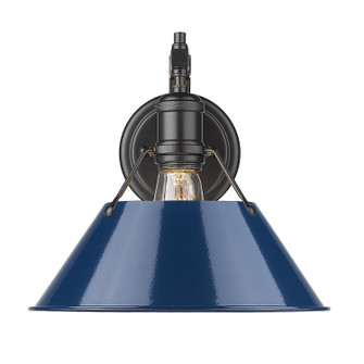 Orwell BLK One Light Wall Sconce (62|3306-1W BLK-NVY)