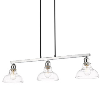 Carver CH Three Light Linear Pendant in Chrome (62|0305-LP CH-CLR)