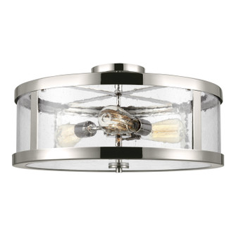 Harrow Three Light Semi-Flush Mount in Polished Nickel (454|SF342PN)