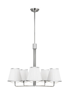Esther Five Light Chandelier in Polished Nickel (454|LC1185PN)