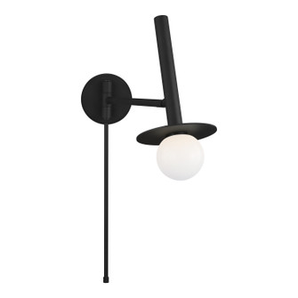 Nodes One Light Wall Sconce in Midnight Black (454|KW1021MBK)
