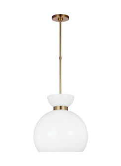 Londyn One Light Pendant in Burnished Brass with Milk White Glass (454|KSP1021BBSMG)