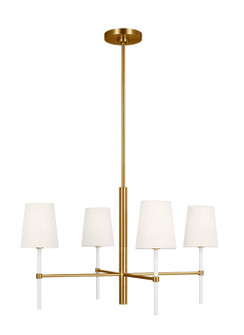 Monroe Four Light Chandelier in Burnished Brass (454|KSC1074BBSGW)