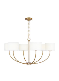 Sawyer Six Light Chandelier in Burnished Brass (454|KSC1046BBS)