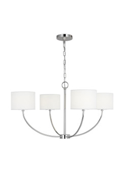 Sawyer Four Light Chandelier in Polished Nickel (454|KSC1034PN)