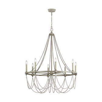 Beverly Eight Light Chandelier in French Washed Oak / Distressed White Wood (454|F3332/8FWO/DWW)