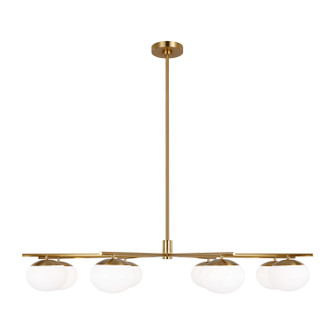 Lune Eight Light Chandelier in Burnished Brass (454|EC1258BBS)