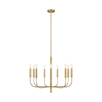 Brianna Nine Light Chandelier in Burnished Brass (454|EC1009BBS)