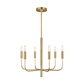 Brianna Six Light Chandelier in Burnished Brass (454|EC1006BBS)