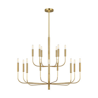 Brianna 15 Light Chandelier in Burnished Brass (454|EC10015BBS)