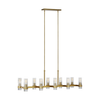 Geneva Ten Light Chandelier in Burnished Brass (454|CC13810BBS)