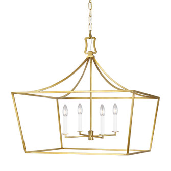 Southold Four Light Lantern in Burnished Brass (454|CC1044BBS)