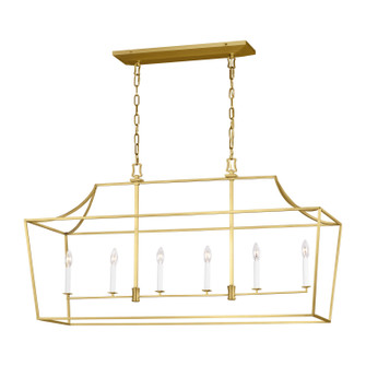 Southold Six Light Linear Lantern in Burnished Brass (454|CC1036BBS)