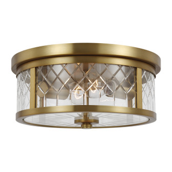 Alec Two Light Flush Mount in Burnished Brass (454|AF1072BBS)