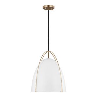 Norman One Light Pendant in Satin Brass (454|6651801EN3-848)