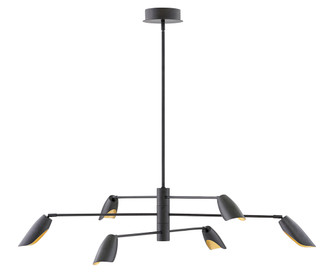 Bowery LED Chandelier in Black (138|FR35806BLK)