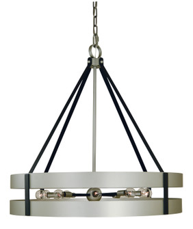 Orion Ten Light Chandelier in Satin Pewter/Matte Black (8|5388 SP/MBLACK)