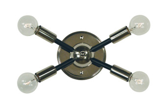 Simone Four Light Wall Sconce in Polished Nickel with Satin Pewter Accents (8|5014 PN/SP)
