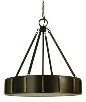 Pantheon Four Light Pendant in Mahogany Bronze with Antique Brass (8|4594 MB/AB)