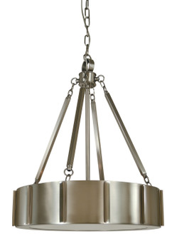 Pantheon Four Light Pendant in Matte Black with Polished Nickel (8|4590 BN/PN)