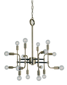 Fusion 16 Light Chandelier in Polished Nickel with Matte Black Accents (8|3056 PN/MBLACK)