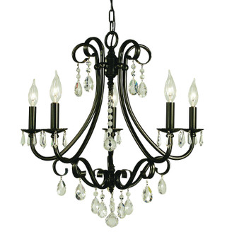 Liebestraum Five Light Chandelier in Matte Black (8|2995 MBLACK)