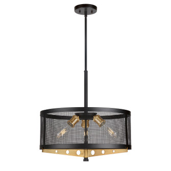 Takoma Three Light Pendant in Black and Soft Gold (112|7119-03-62)