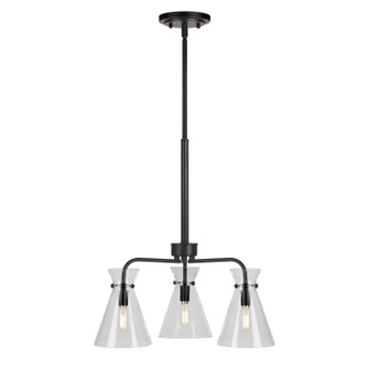 Beaker Three Light Chandelier in Black (112|2733-03-04)