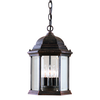 Three Light Outdoor Pendant in Painted Rust (112|1711-03-28)