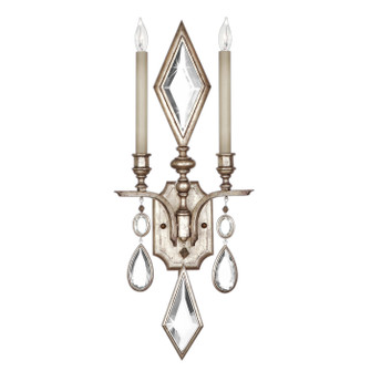 Encased Gems Two Light Wall Sconce in Silver (48|729050-3ST)