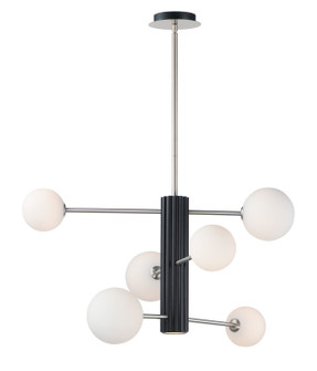 Cog LED Pendant in Black / Satin Nickel (86|E24064-92BKSN)