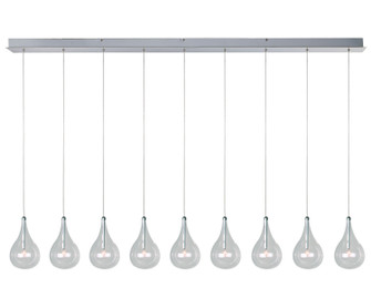 Larmes Nine Light Pendant in Polished Chrome (86|E23119-18)