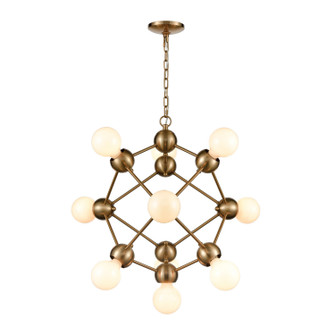 Ten Light Chandelier in Satin Brass (45|D4344)