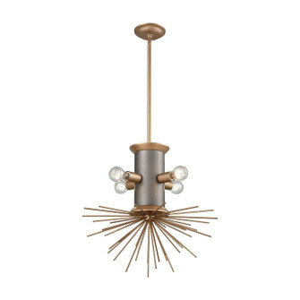 Lucy Spike Four Light Chandelier in Antique Gold (45|D3571)