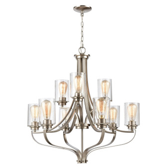 Market Square Nine Light Chandelier in Brushed Nickel (45|CN300922)
