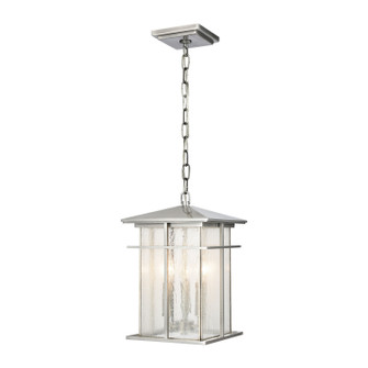 Oak Park Three Light Outdoor Pendant in Antique Brushed Aluminum (45|89375/3)