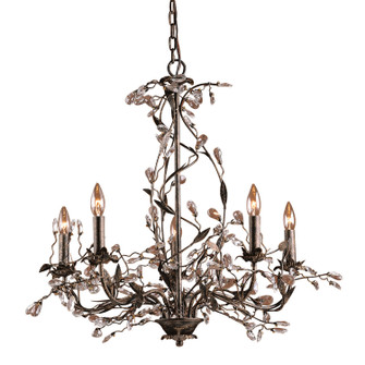 Circeo Five Light Chandelier in Deep Rust (45|8054/5)