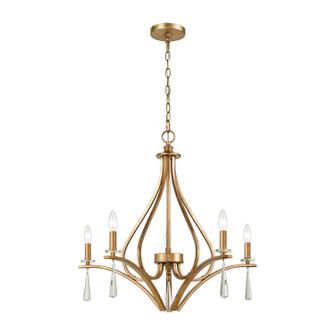 Katania Five Light Chandelier in Antique Gold (45|75147/5)