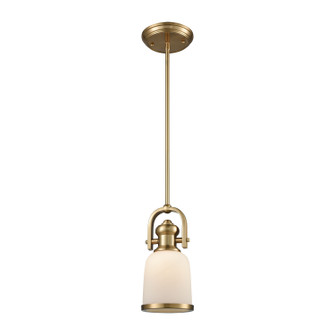 Brooksdale One Light Mini Pendant in Satin Brass (45|66691-1)