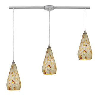 Curvalo Three Light Pendant in Satin Nickel (45|546-3L-SLVM-CRC)