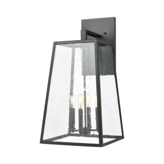 Meditterano Four Light Outdoor Wall Sconce in Matte Black (45|47523/4)