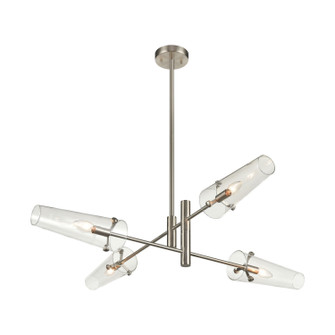 Valante Four Light Chandelier in Satin Nickel (45|47226/4)