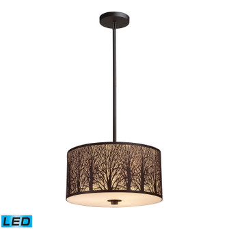 Woodland Sunrise LED Pendant in Aged Bronze (45|31074/3-LED)