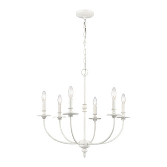 Hartford Six Light Chandelier in Farmhouse White (45|28902/6)