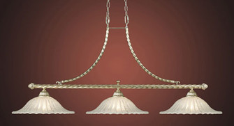 Bianco Three Light Island Pendant in Silver Leaf (45|2578/3)