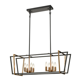 Bridgette Eight Light Linear Chandelier in Matte Black (45|18357/8)