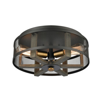 Woodbridge Three Light Flush Mount in Matte Black (45|16545/3)