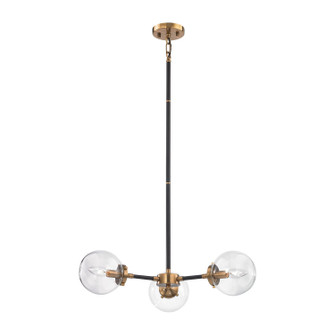 Boudreaux Three Light Chandelier in Matte Black (45|14431/3)